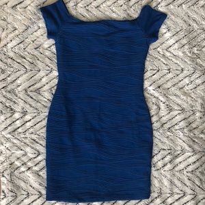 Navy blue off the shoulder dress